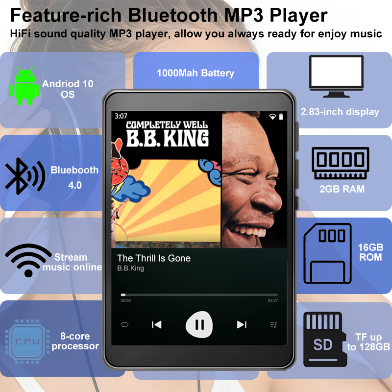 WiFi MP3 Player Andriod 10 Spo - Audio Music Mp3 Downloader บทวิจารณ์และราคา